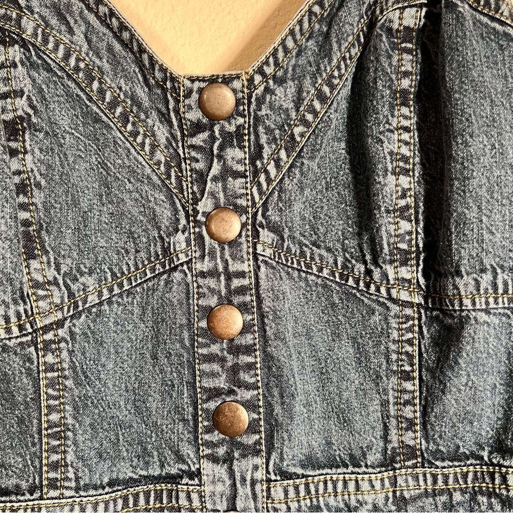 Japna Blue Denim Dress Stretch Back - Picture 3 of 11